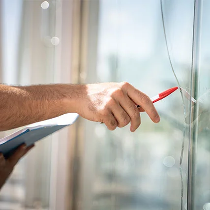 broken glass repair in Brampton